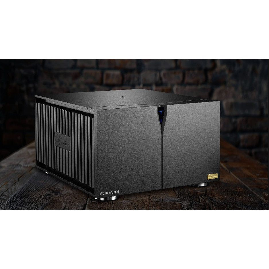 Audia Flight Strumento no.4 Signature Stereo Power Amplifier in black with gold Signature plaque