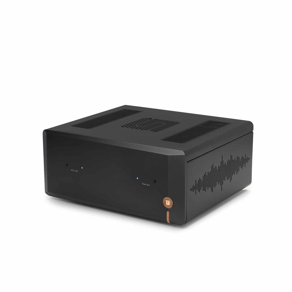 Unison Research Unico DM V2 three-quarter angle in Midnight Black finish