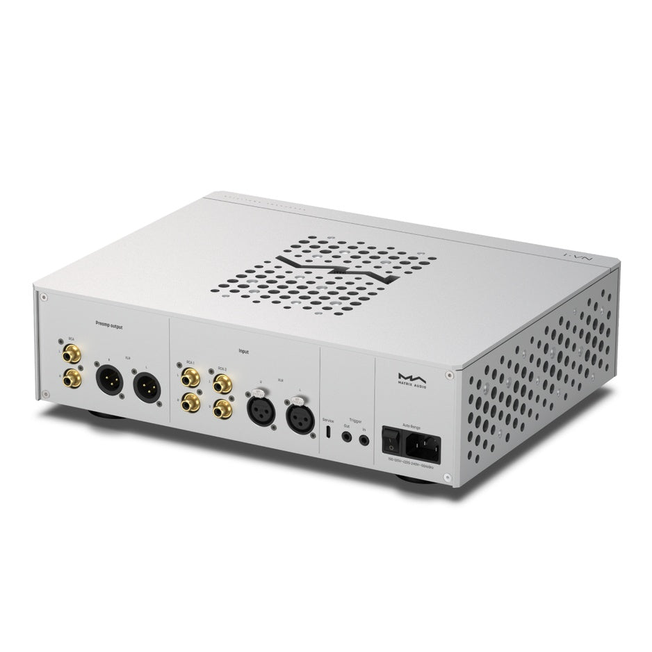 Matrix Audio NA-1 rear angle showing inputs and outputs