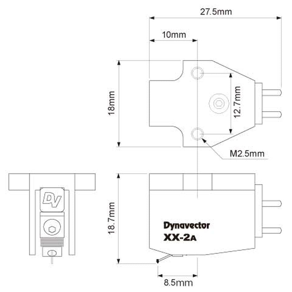 Dynavector XX-2A technical drawing