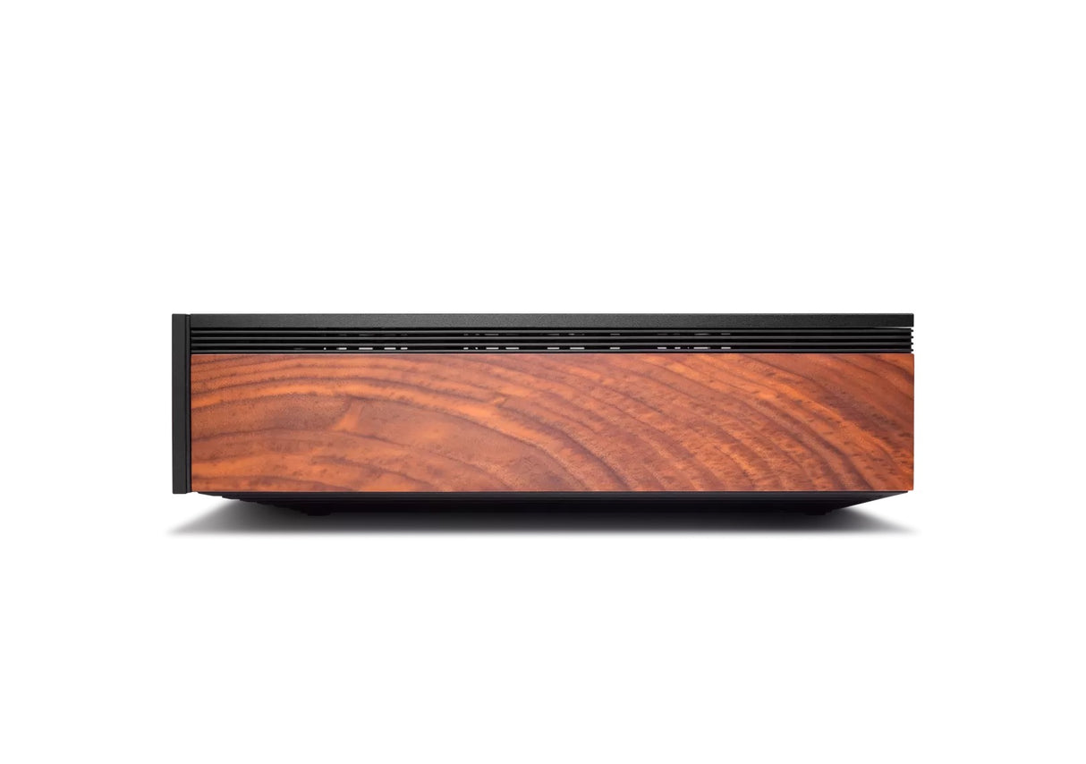 Cambridge Audio Evo CD Transport side view with walnut panels
