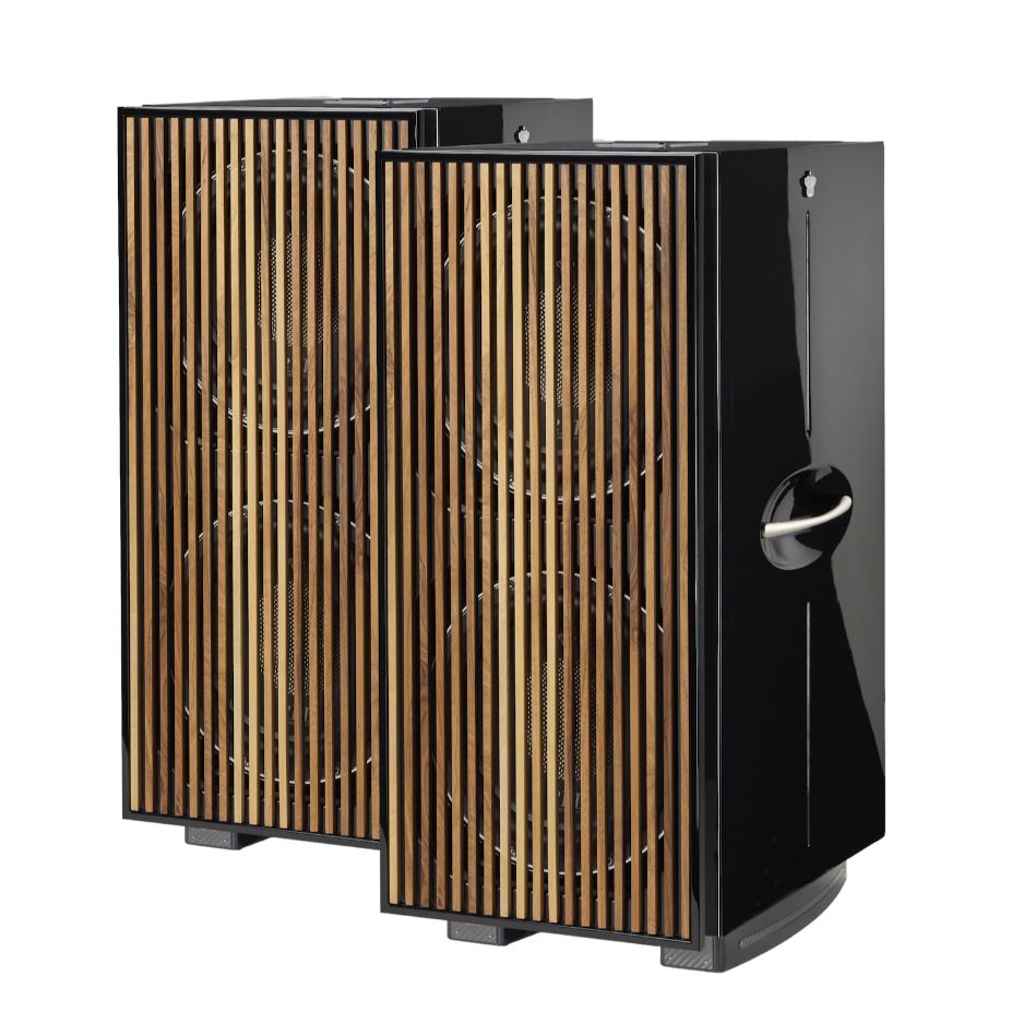 REL 212 Black Label Subwoofer with wood grill pair