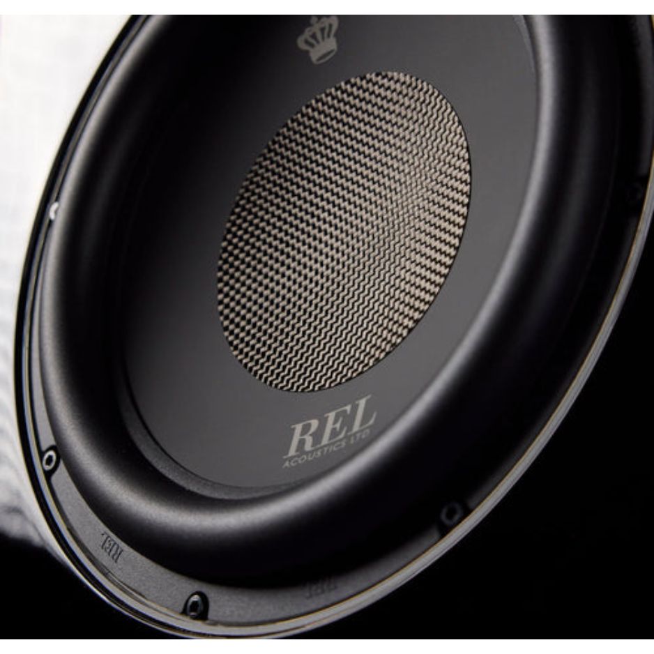 REL 212 Black Label Subwoofer speaker close view