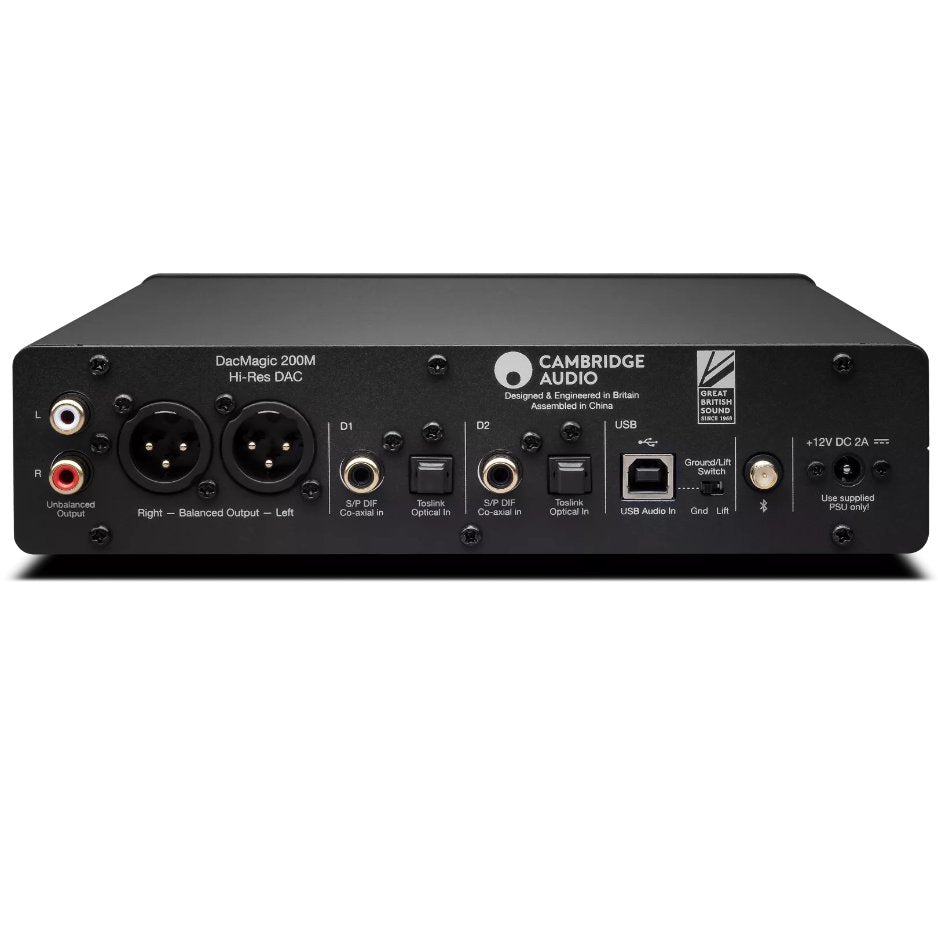 Cambridge Audio DacMagic 200M DAC and Headphone Amplifier black rear