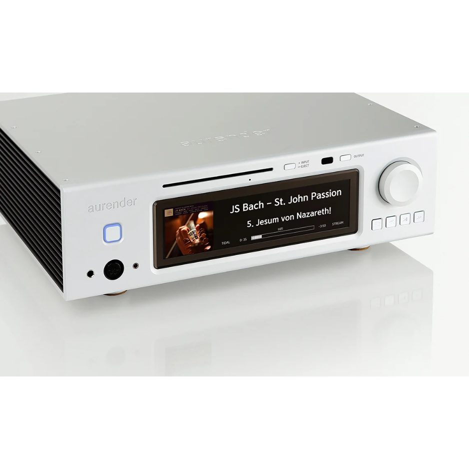 Aurender A30 Server | Streamer | MQA DAC | CD Ripper silver angled