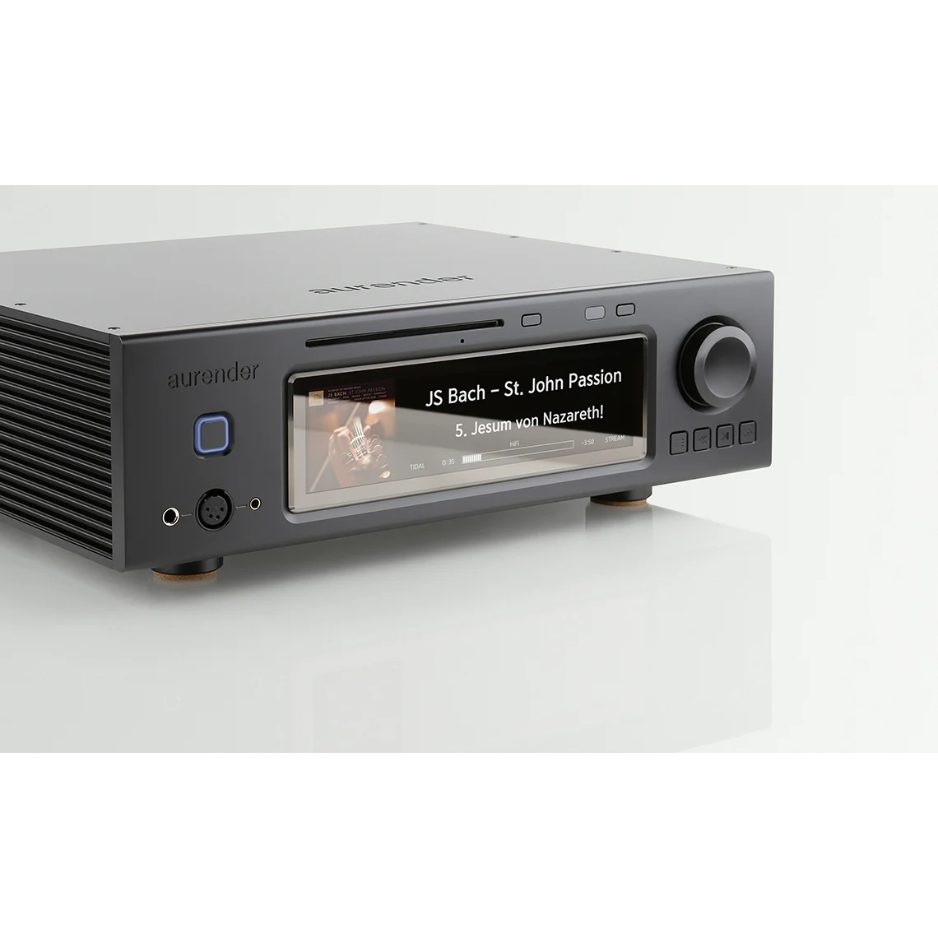 Aurender A30 Server | Streamer | MQA DAC | CD Ripper black angled
