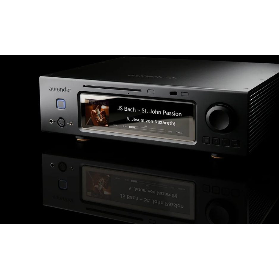 Aurender A30 Server | Streamer | MQA DAC | CD Ripper black angled