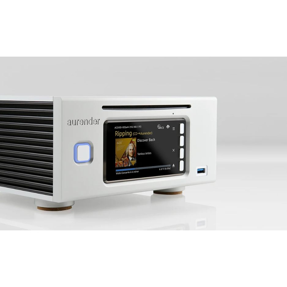 Aurender ACS100 Music Server | Streamer | CD Ripper silver side