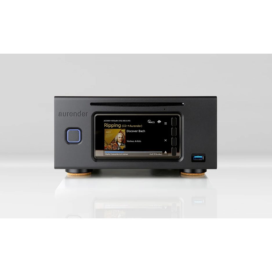 Aurender ACS100 Music Server | Streamer | CD Ripper black front