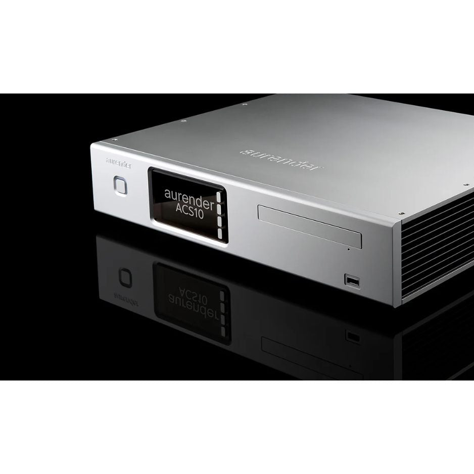 Aurender ACS10 CD Ripper | Music Server | Streamer silver angled