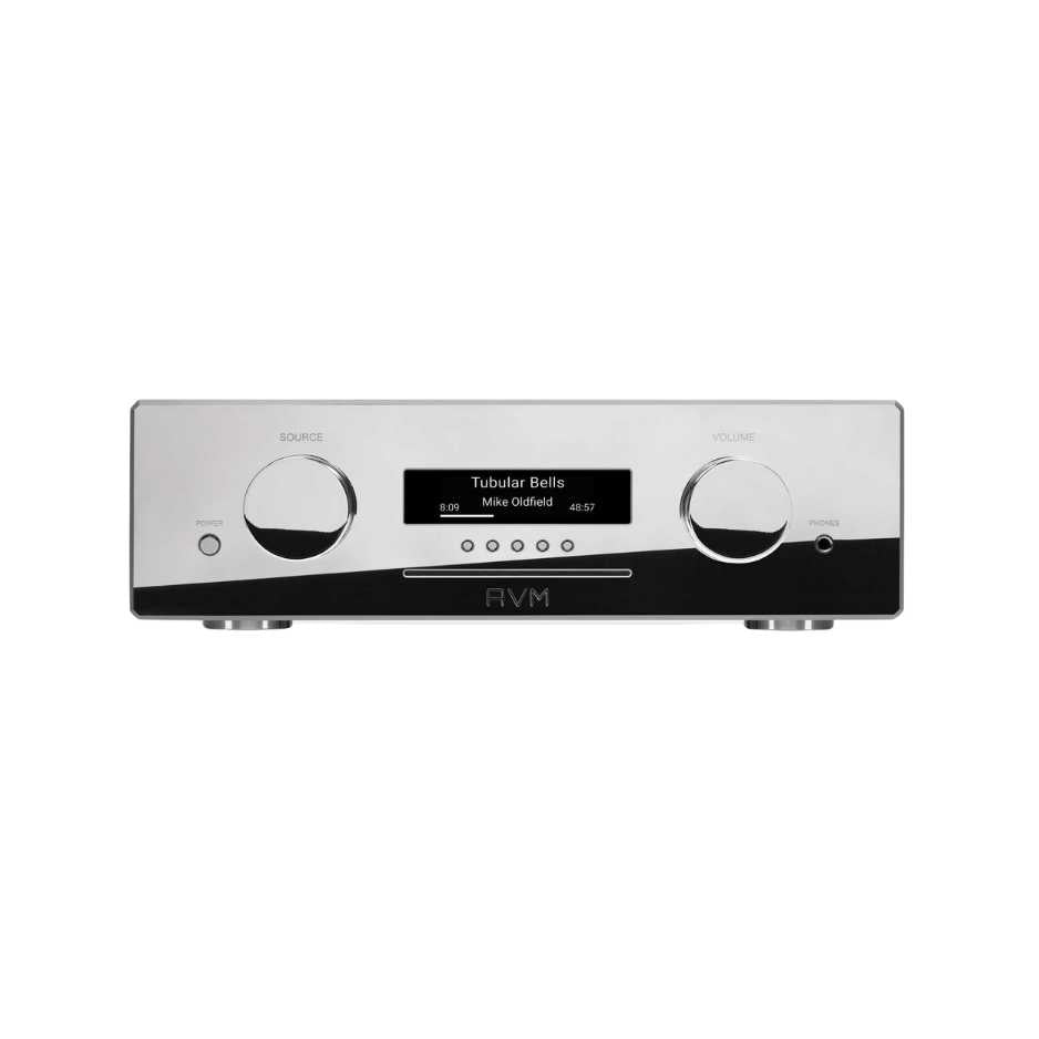 AVM Ovation CS 8.3 S All-in-one CD Receiver Front view in chrome color