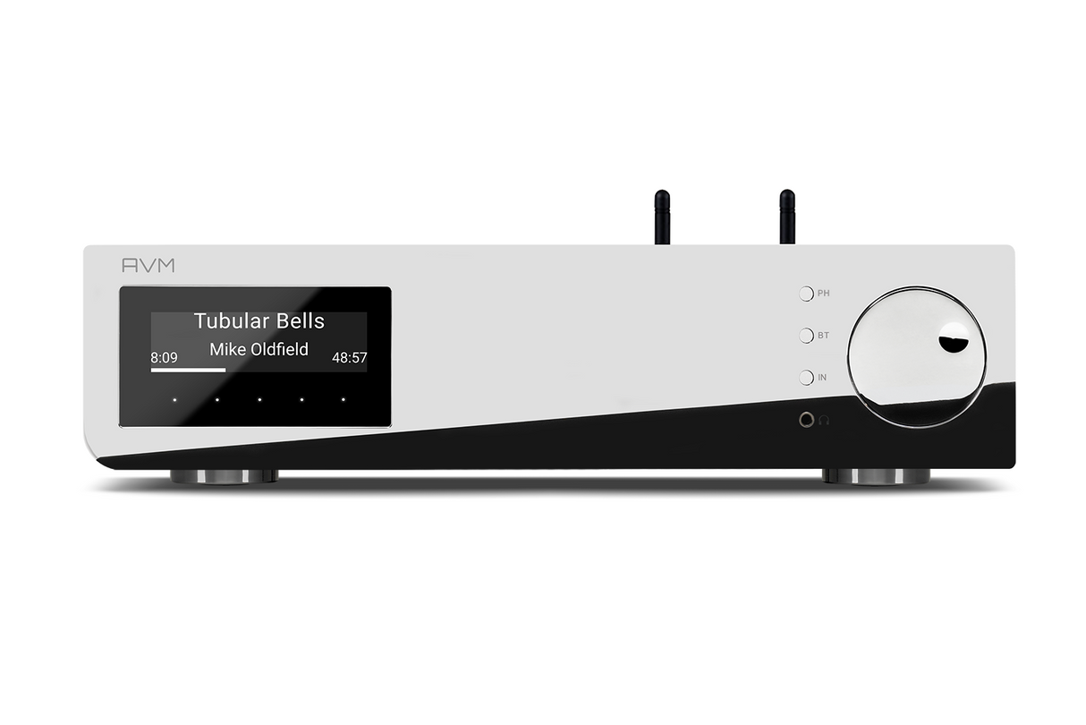 AVM AS2.3 Integrated Amplifier Front View Cellini Chrome