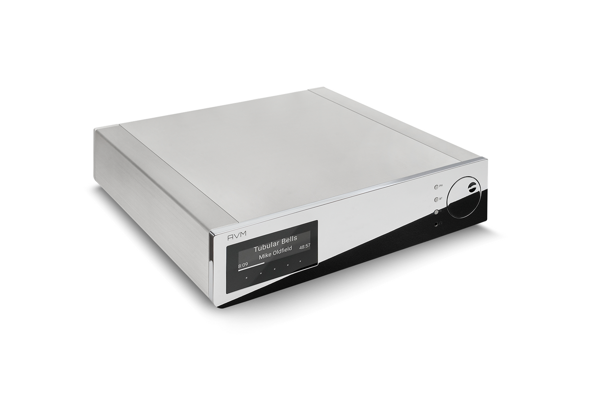AVM AS2.3 Integrated Amplifier Diagonal Top View1 Cellini Chrome