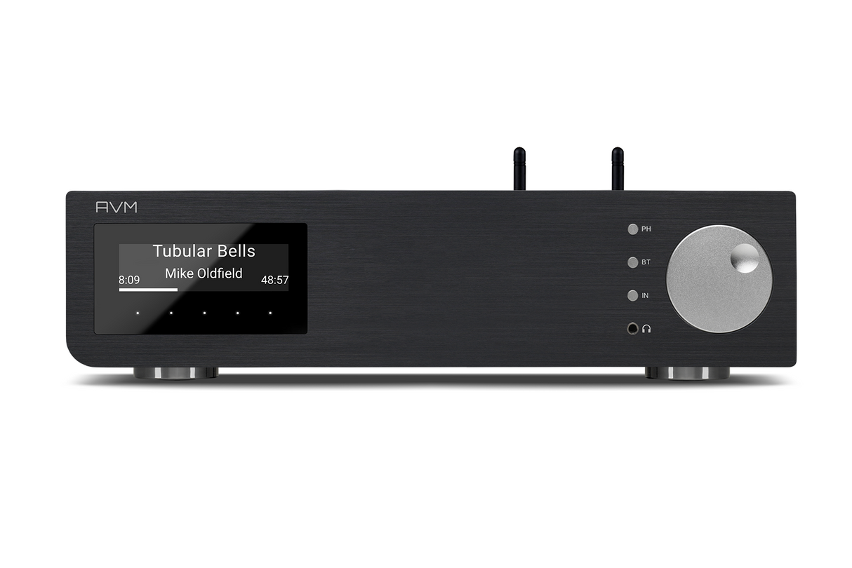 AVM AS2.3 Integrated Amplifier Front View Black