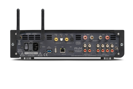 AVM AS2.3 Integrated Amplifier Rear View Black