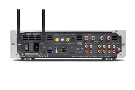 AVM AS2.3 Integrated Amplifier Rear View Silver