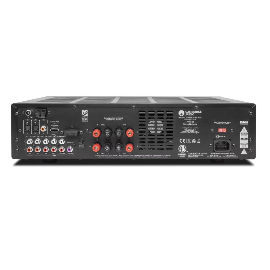 Cambridge Audio AXR100 FM/AM Stereo Receiver rear