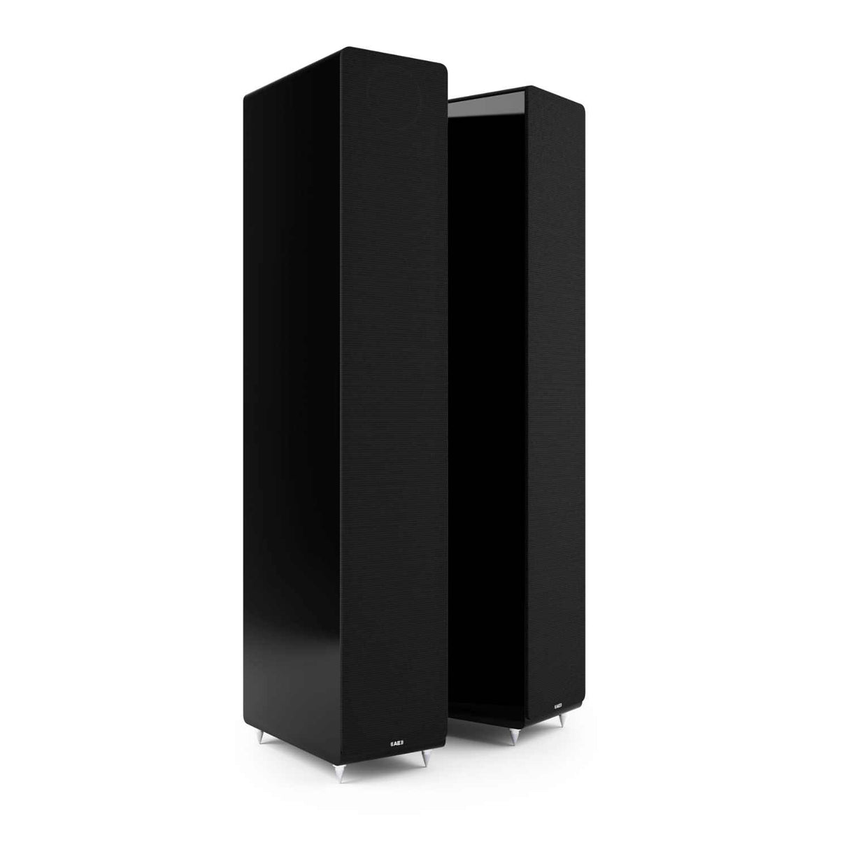 Acoustic Energy AE320 Floorstanding Speakers - Black with grills