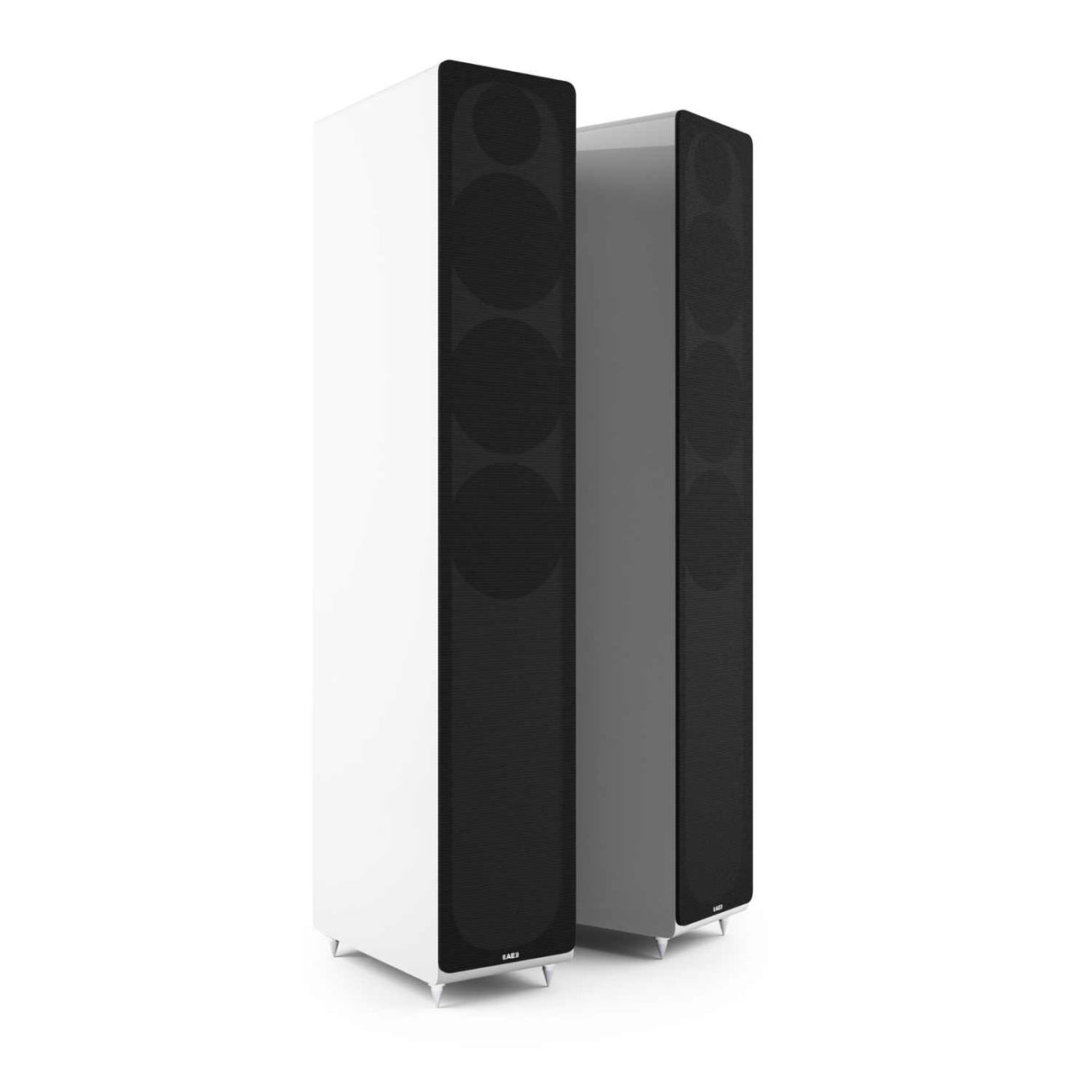 Acoustic Energy AE320 Floorstanding Speakers - White with grills