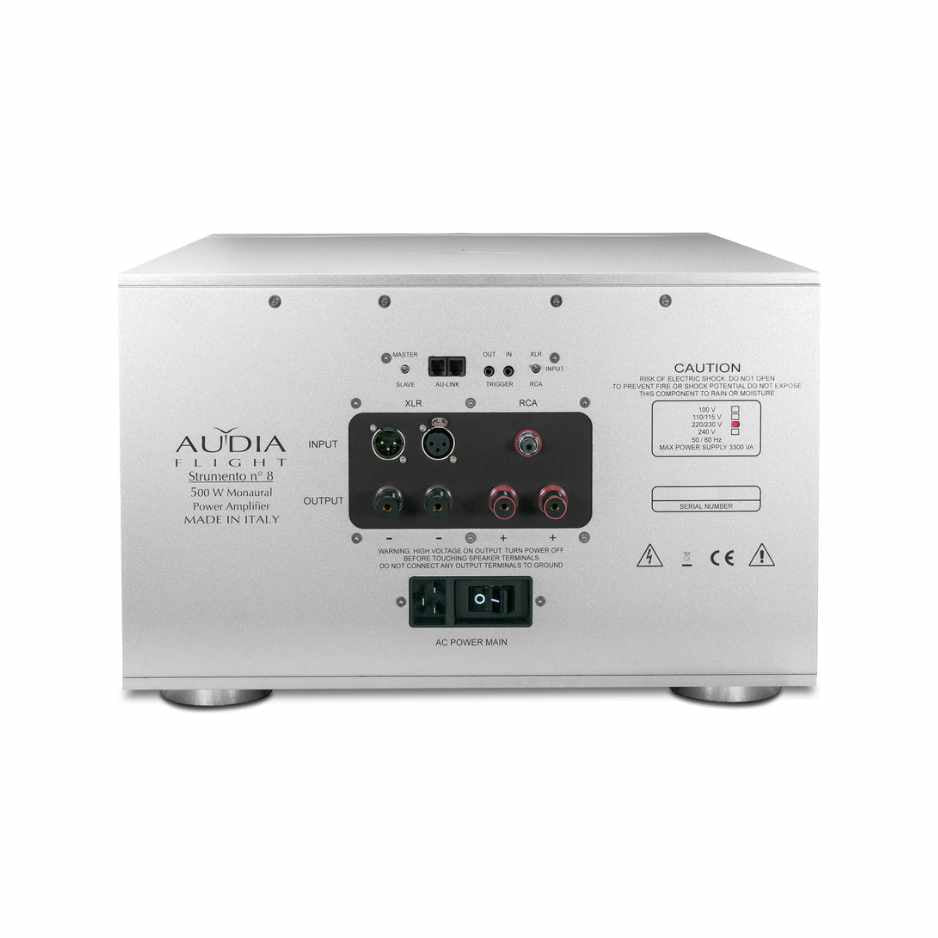 Audia Flight Strumento no.8 Mono Power Amplifier Rear View