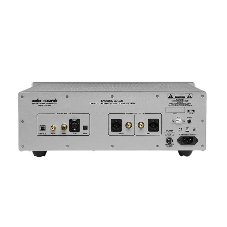 Audio Research DAC 9 Tube DAC Silver Rear view