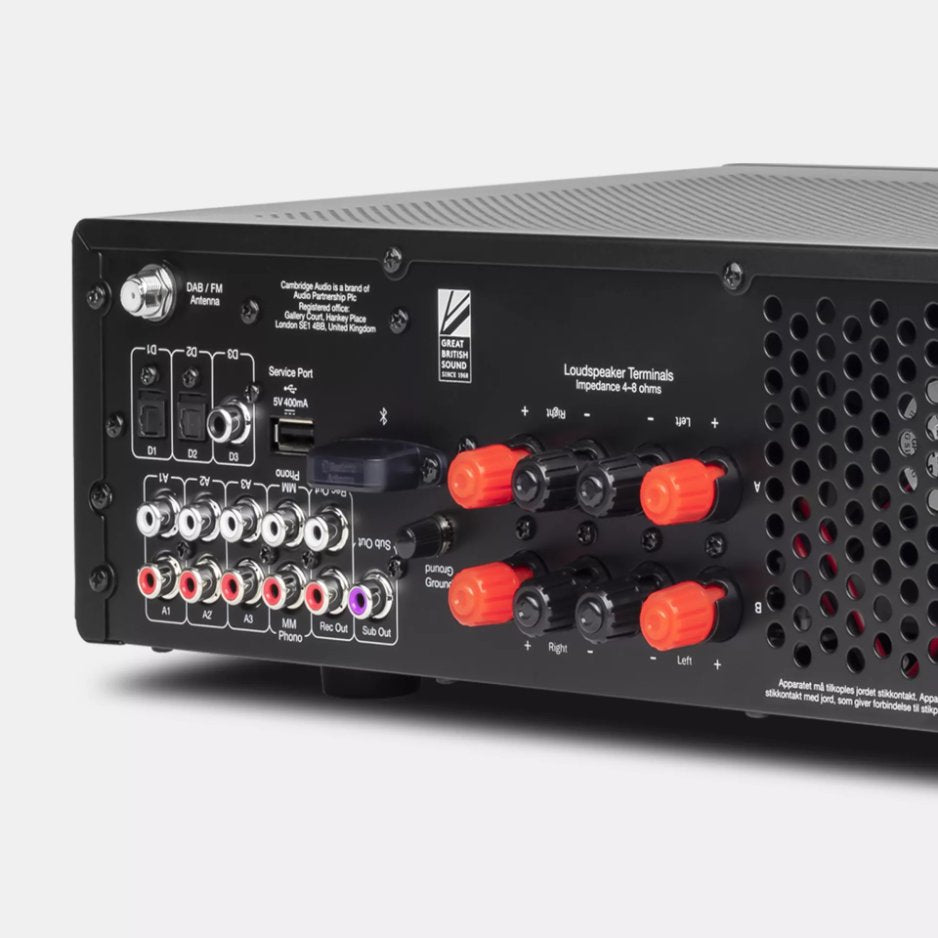 Cambridge Audio AXR100 FM/AM Stereo Receiver rear details