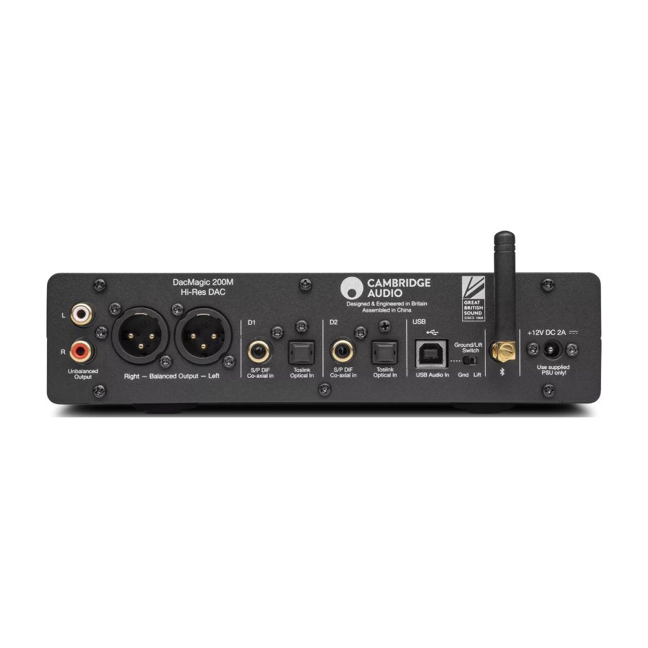 Cambridge Audio DacMagic 200M DAC and Headphone Amplifier lunar grey rear