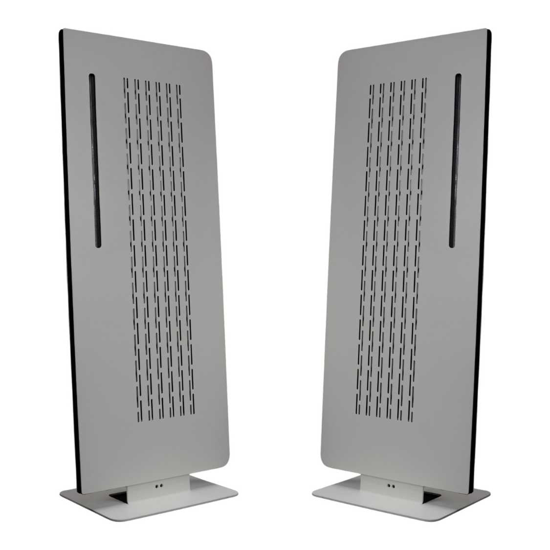 Diptyque DP115 Isodynamic Floorstanding Speakers Angled Front White Pair