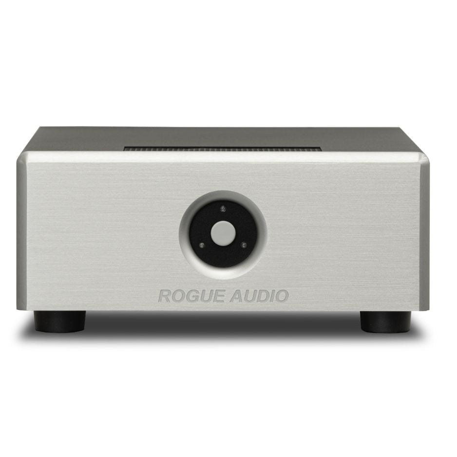 Rogue Audio DragoN Monoblock Amplifers silver front