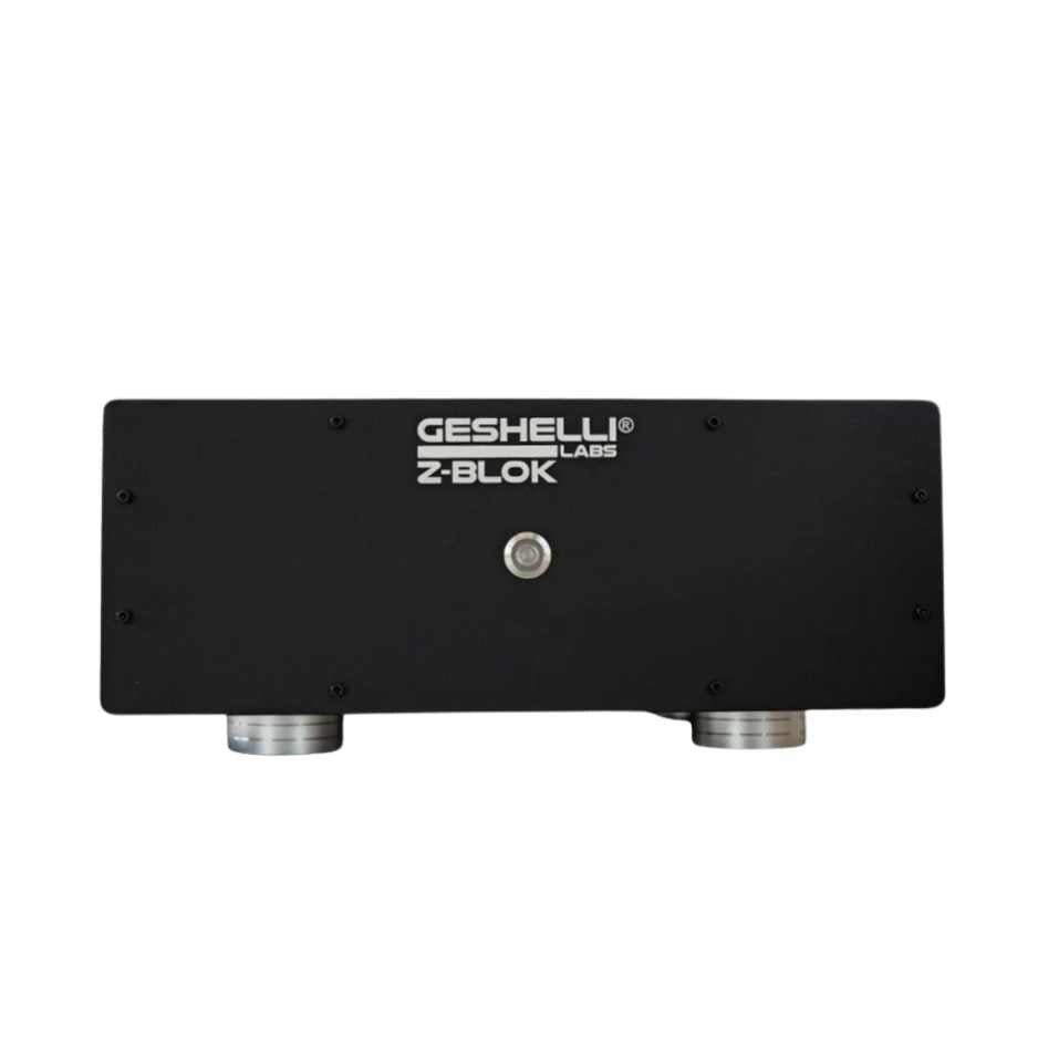 Geshelli Labs Z-Blok Mono Amplifier  Walnut/Black Front View