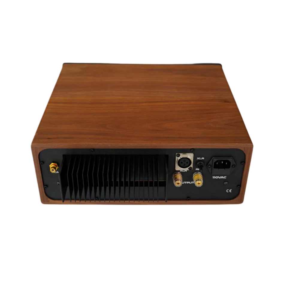 Geshelli Labs Z-Blok Mono Amplifier  Walnut/Black Rear View