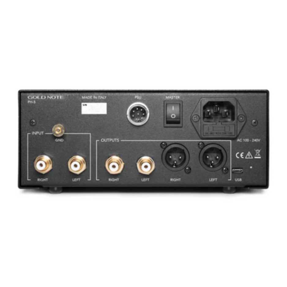 Gold Note PH-5 Phono Stage black back