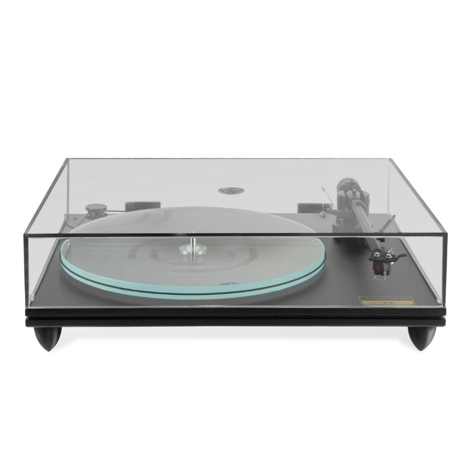 Gold Note T-5 Turntable black with cover view