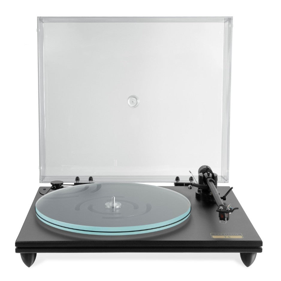 Gold Note T-5 Turntable black cover open