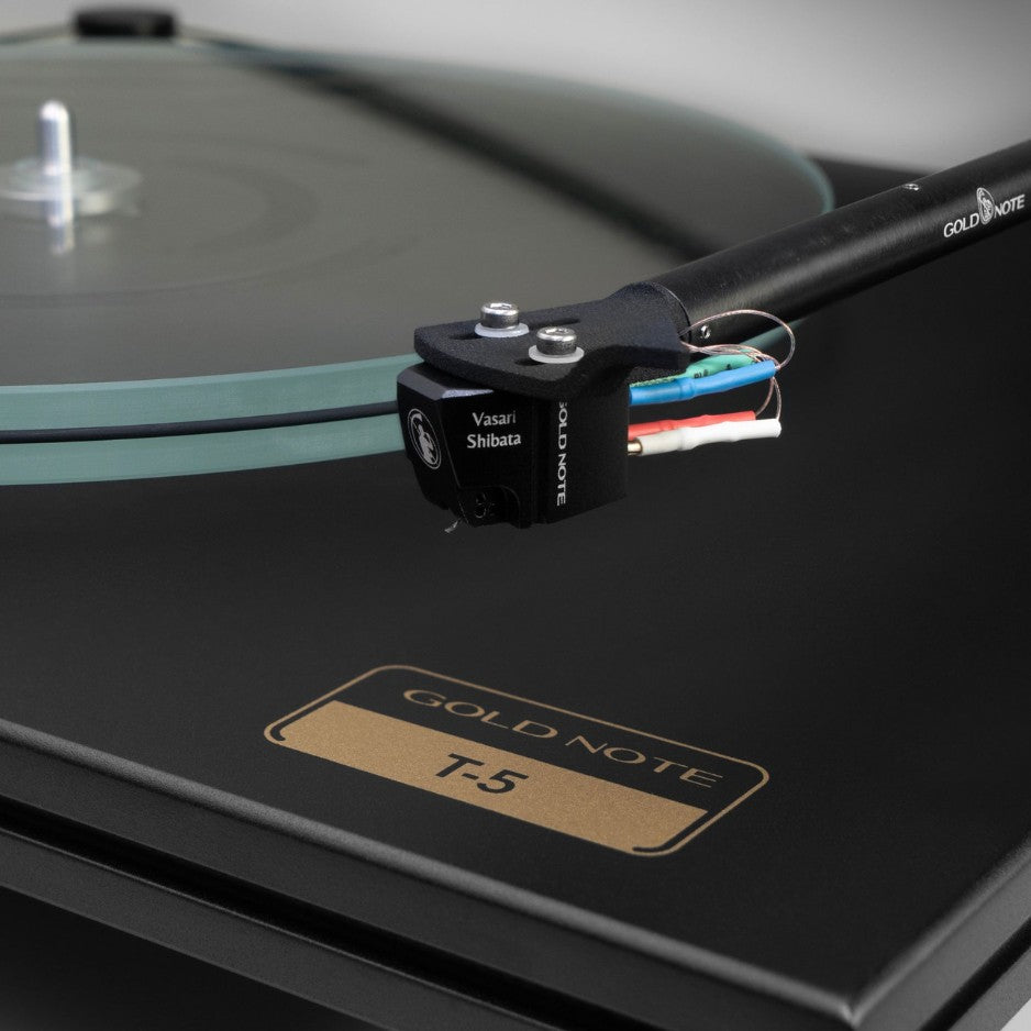 Gold Note T-5 Turntable black closeup view