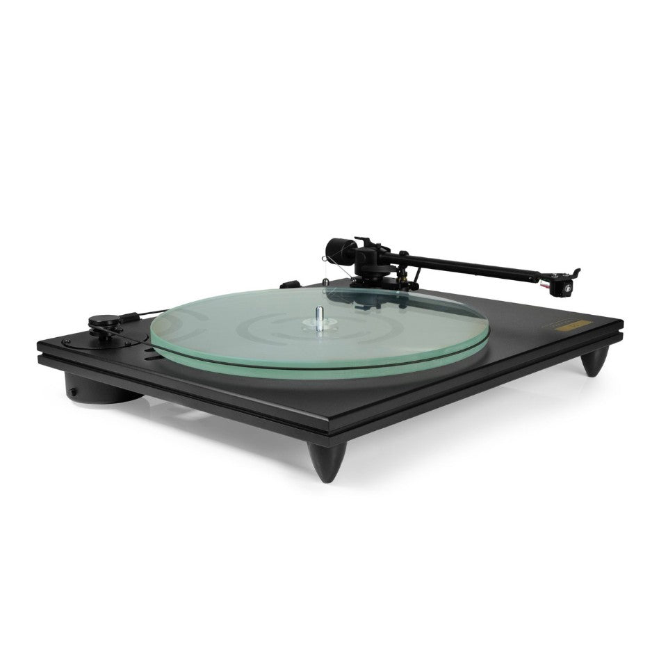 Gold Note T-5 Turntable black diagonal side view