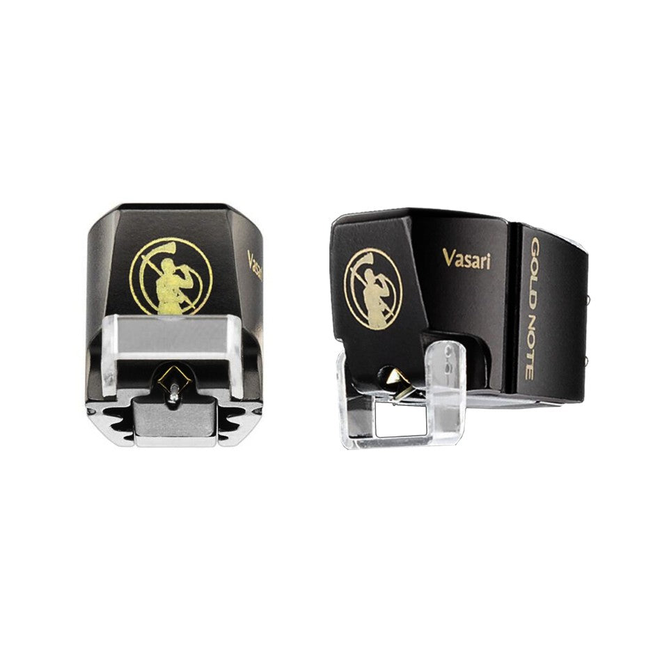 Gold Note Vasari Phono Cartridge gold front & side view