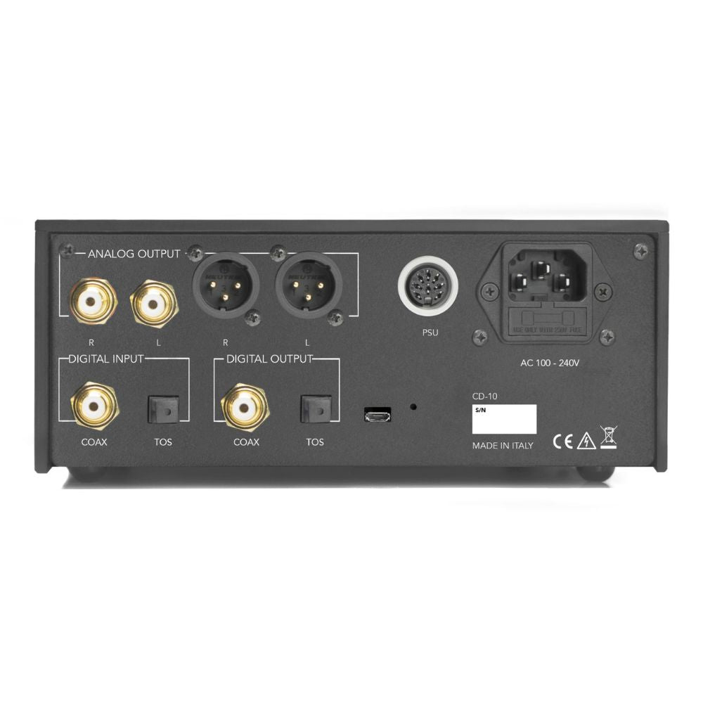 Gold Note CD-10 CD Player black back view