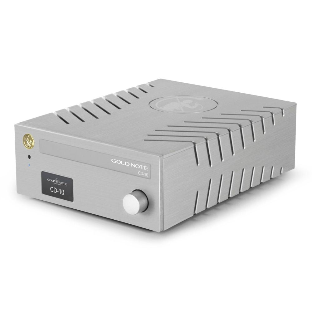 Gold Note CD-10 CD Player silver side view top