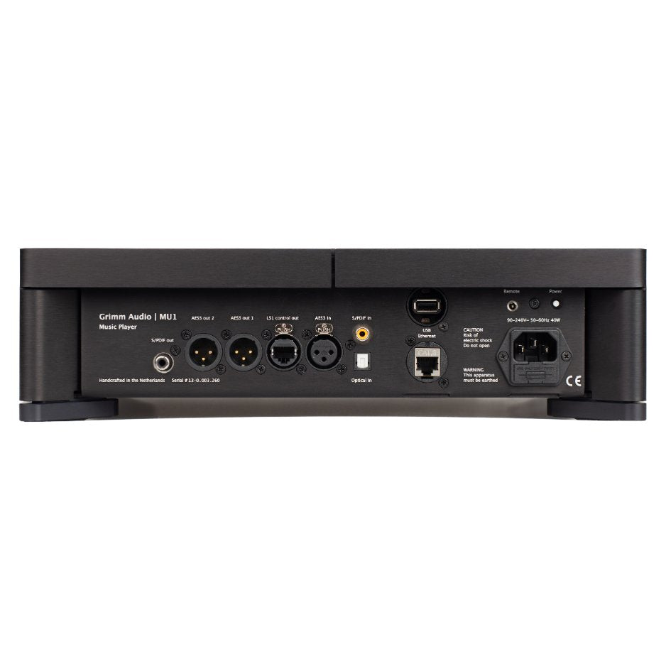 Grimm Audio MU1 Music Streamer back connectors