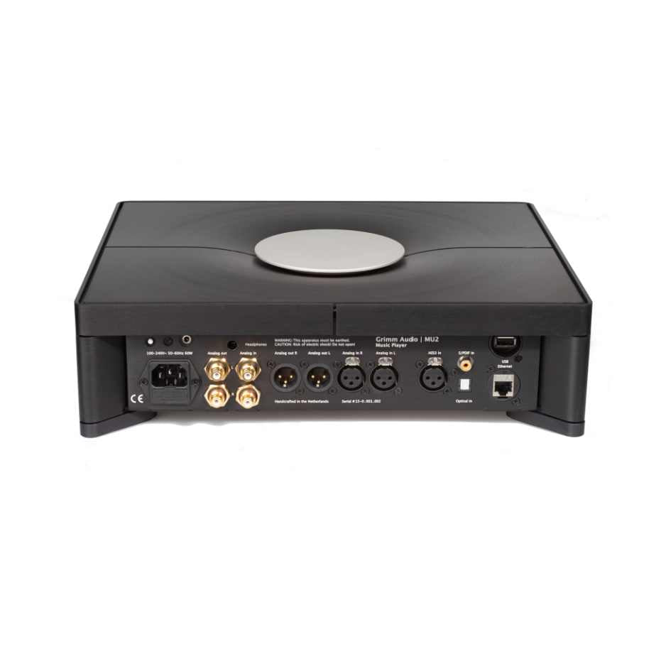Grimm Audio MU2 Digital Music Streamer DAC and Preamplifier Rear View