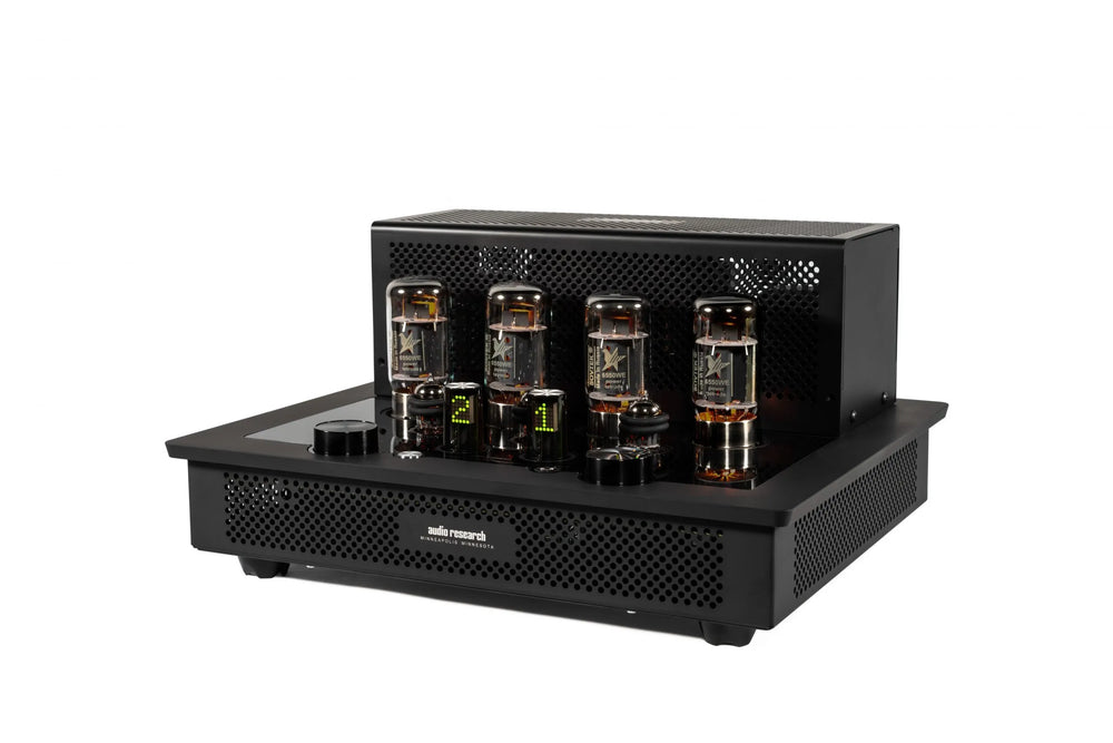 Audio Research i/50 integrated amplifier black diagonal view