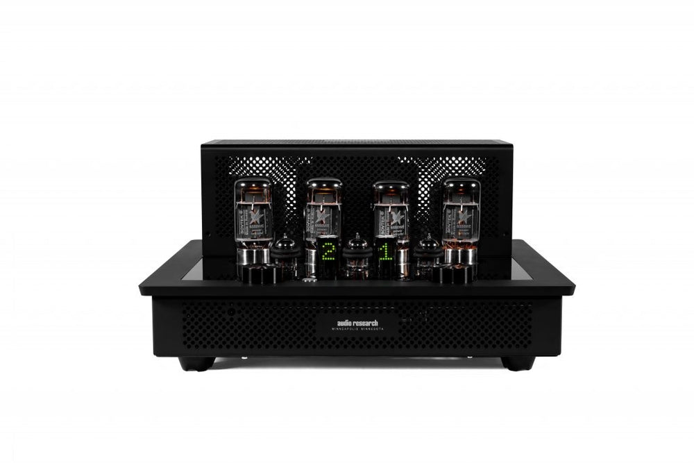 Audio Research i/50 integrated amplifier black front view