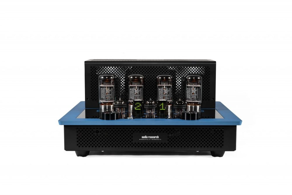 Audio Research i/50 integrated amplifier blue front view