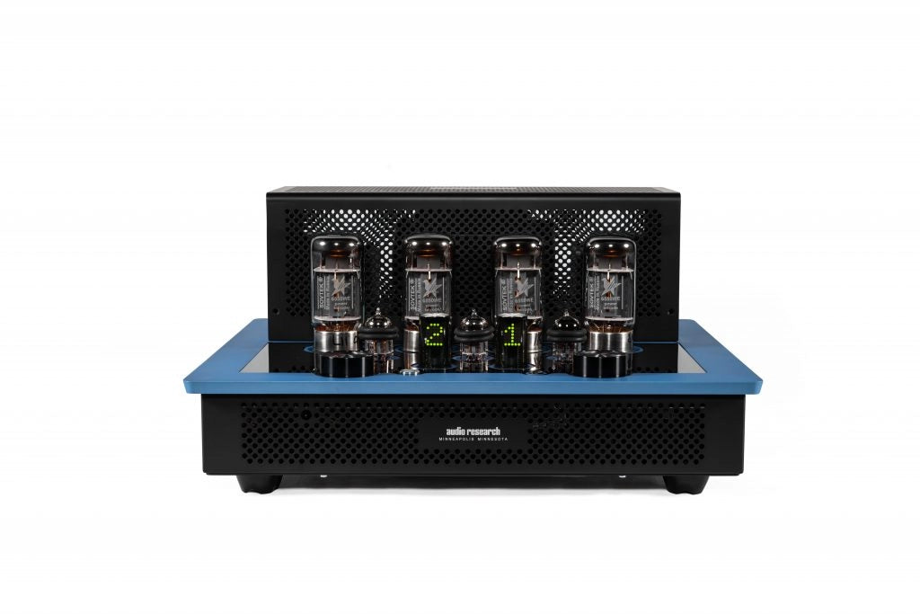 Audio Research i/50 integrated amplifier blue front view
