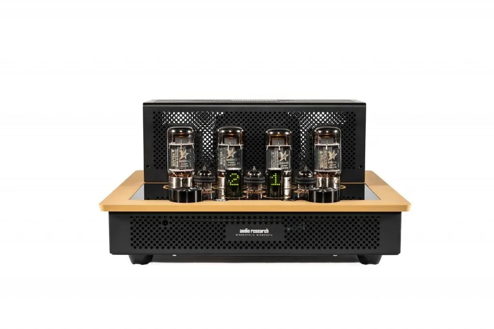 Audio Research i/50 integrated amplifier gold front view
