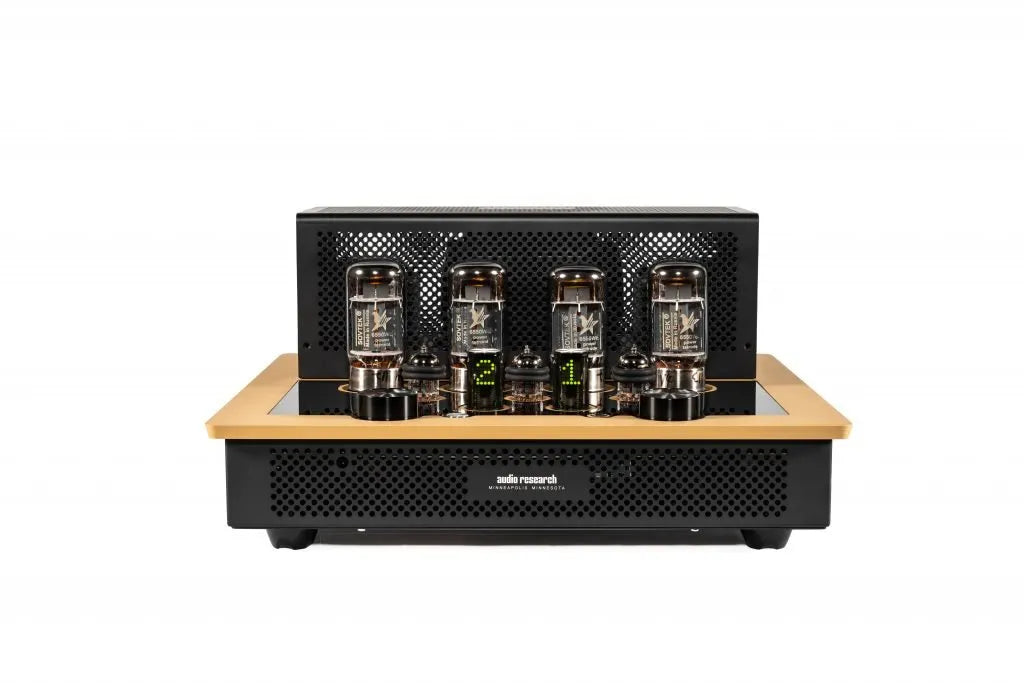 Audio Research i/50 integrated amplifier gold front view