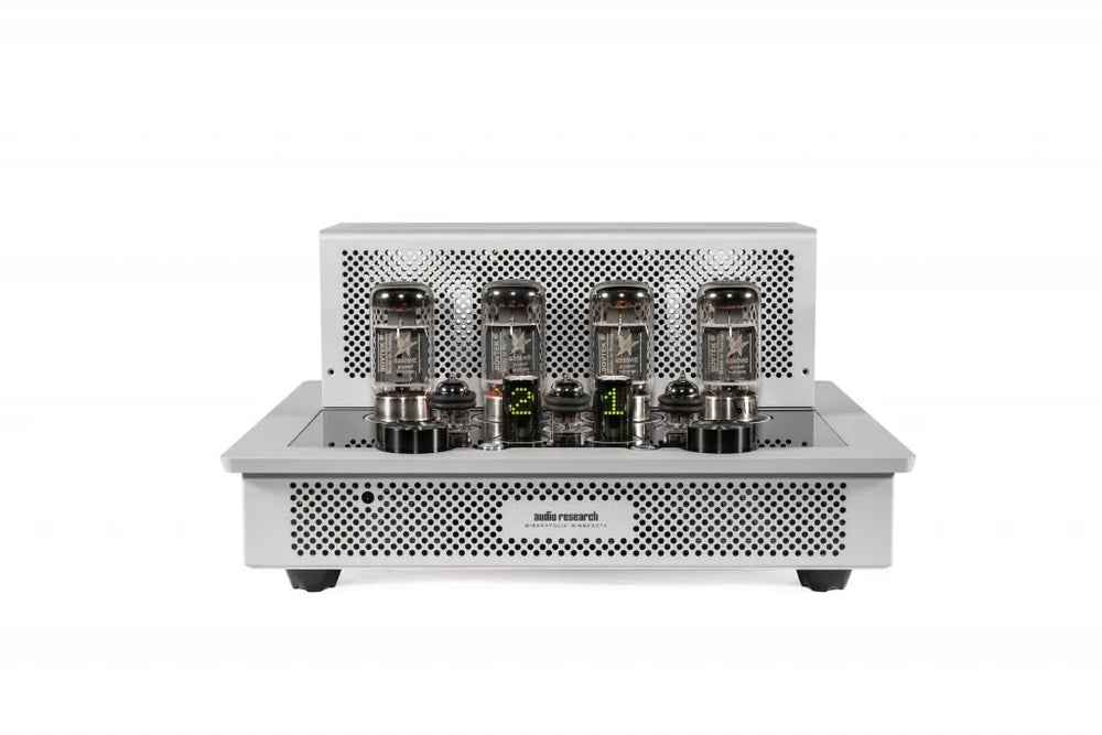 Audio Research i/50 integrated amplifier silver front view