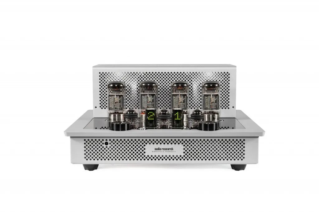 Audio Research i/50 integrated amplifier silver front view