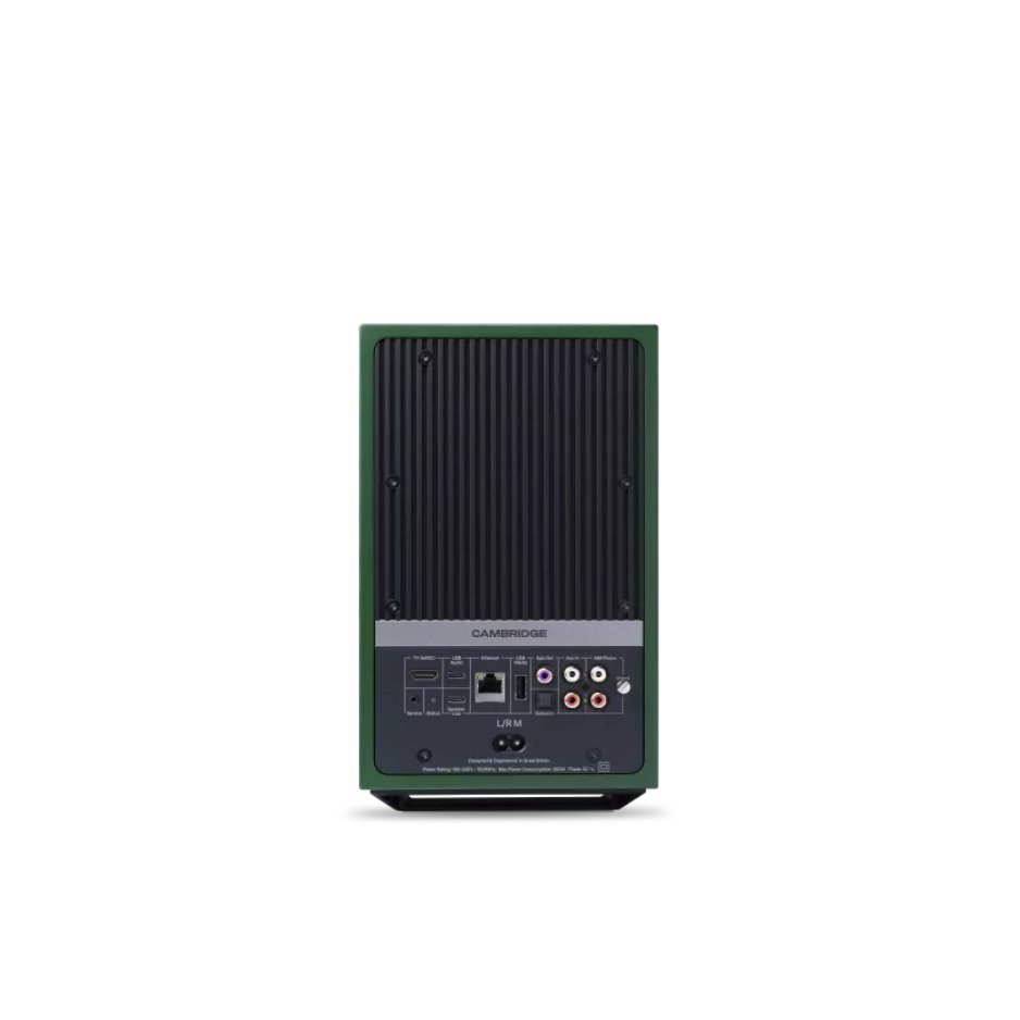 Cambridge Audio L/R M Versatile active stereo streaming speakers green rear